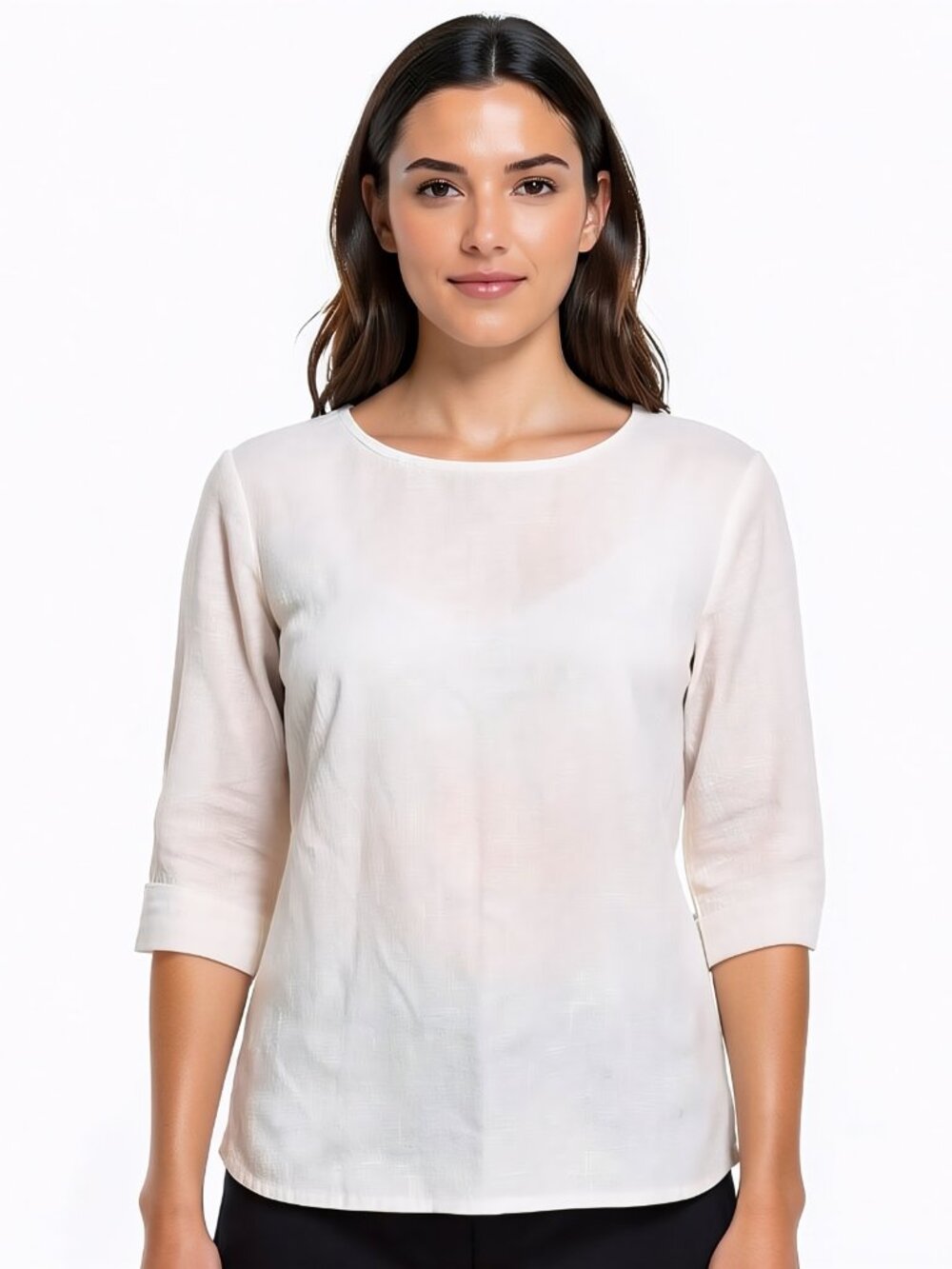 Women's White Linen Blouse One Size Unbranded Light Spot on Fabric Selling As Is